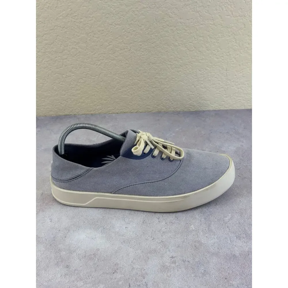 OluKai Tradewind Light Blue Sneakers Shoes Men US 9 Lace Comfort Boat Beach